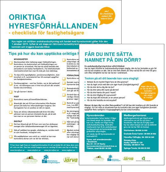 oriktiga hyresförhållanden