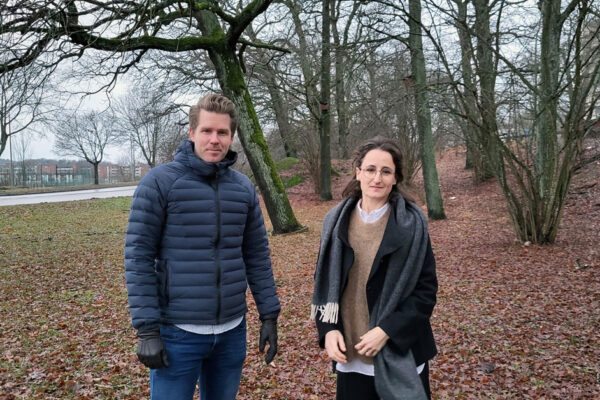 Niklas Lorentz, Projektchef och Rebecca Rubin, Affärsutvecklare och Chef för social hållbarhet hos Sveafastigheter.
