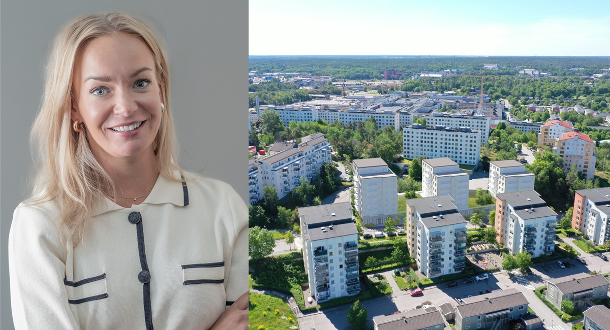Anna-Karin Malmqvist, Förvaltningschef hos Klövern och de planerade fastigheterna på Ekholmsvägen i Skärholmen.