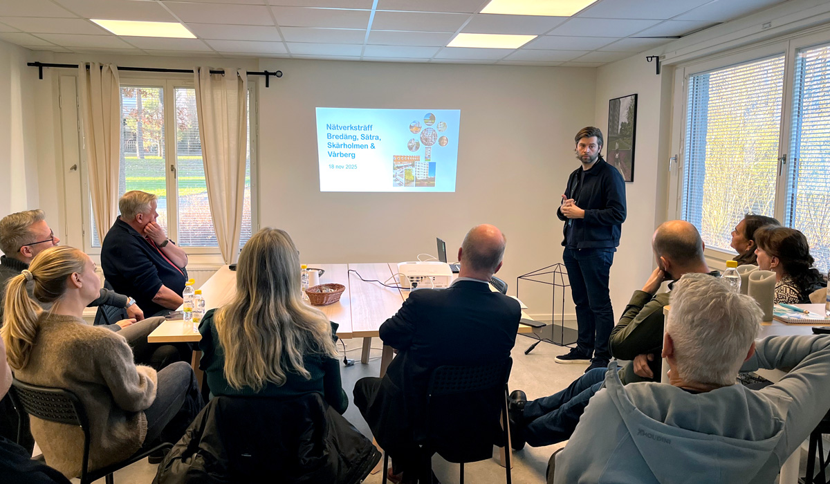 Trond Hannerstig, vd, Skärholmens Fastighetsägare på nätverksträff 18 november 2025.