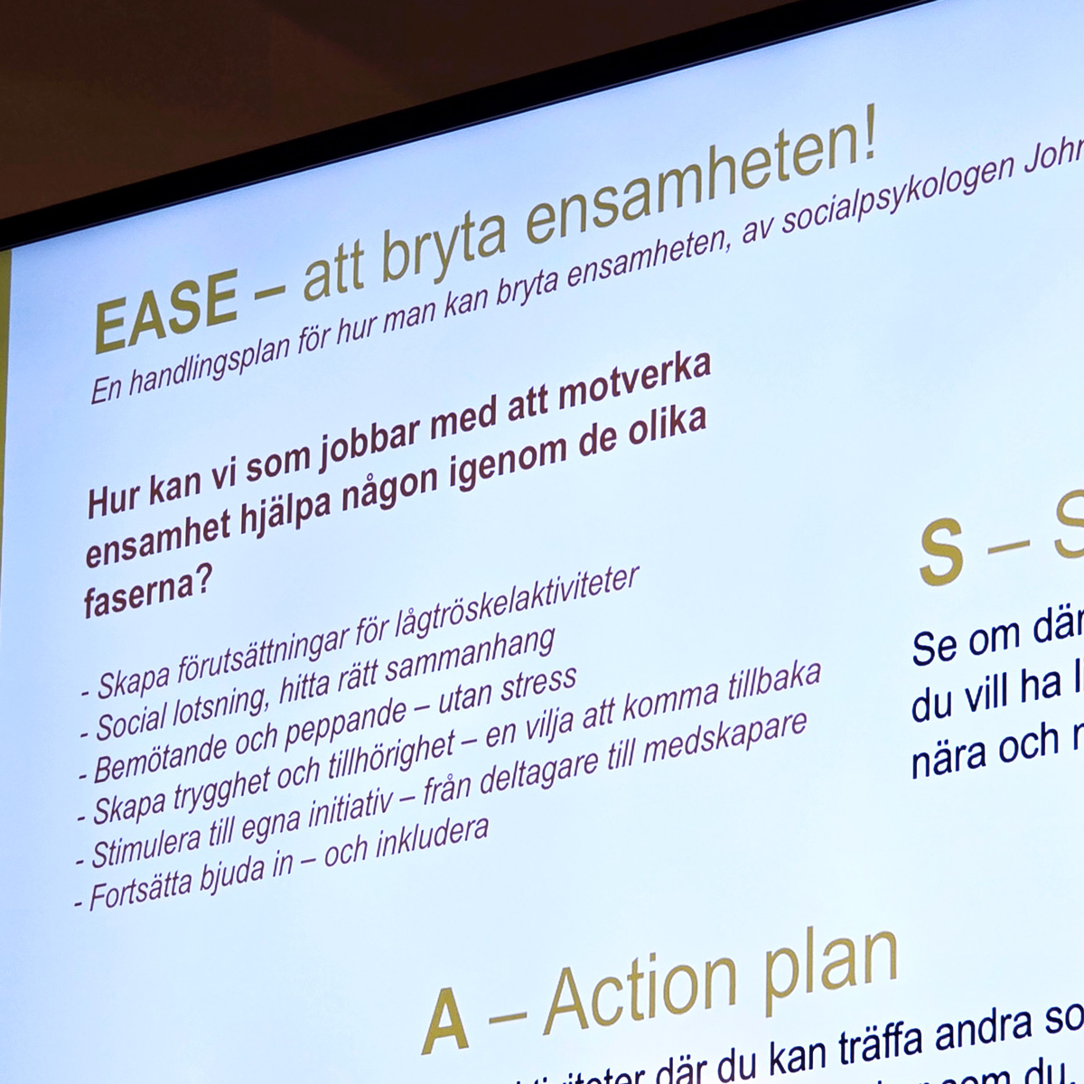 Insprationsdag - ensamhet ofrivillig ensamhet